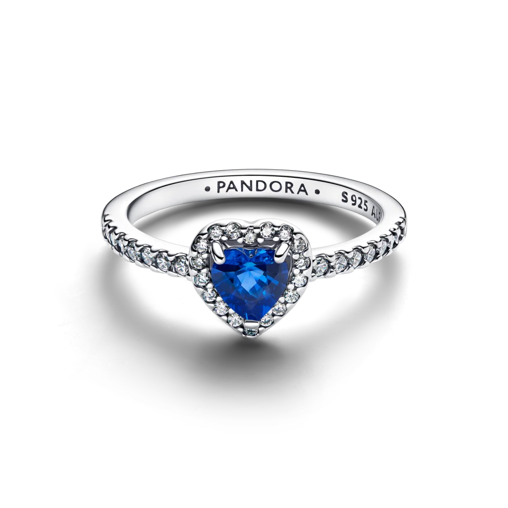 Sõrmus „Tõstetud printsessisinine süda“