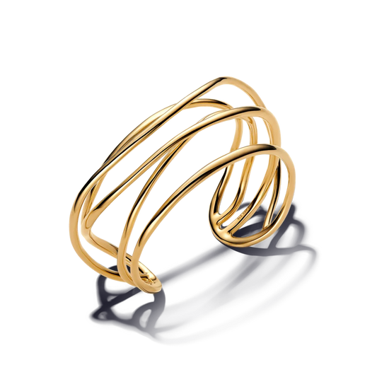 Loomuliku kujuga traadiga avatud käevõru