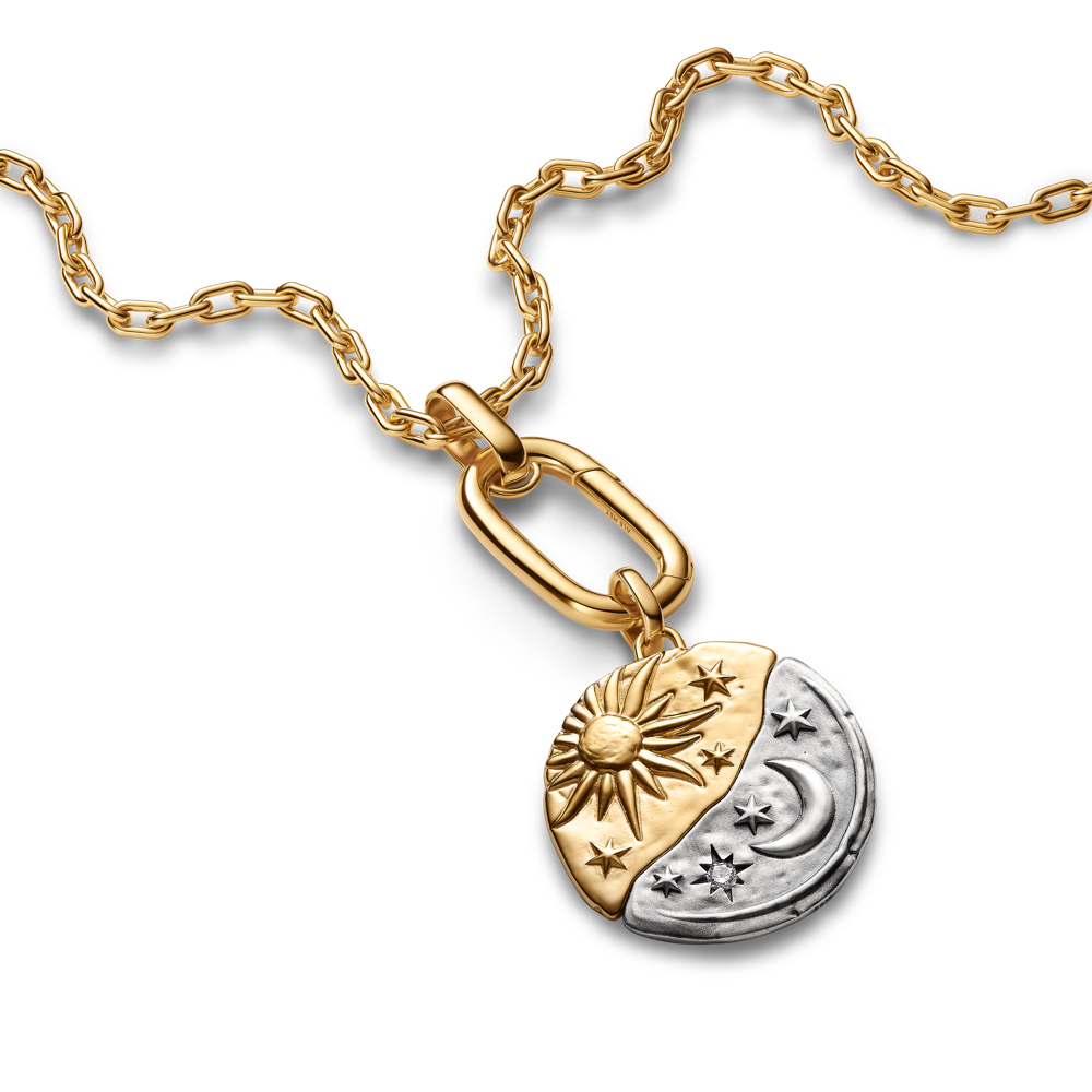 Suur medaljon-amulett „Päike ja kuu“