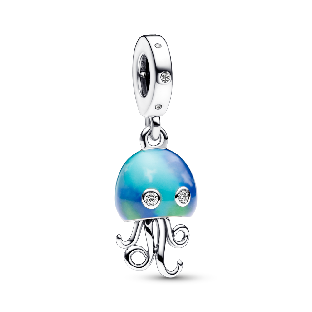 Spalvą keičiantis Colour-changing Jellyfish Dangle Charm - Pandora Lietuva