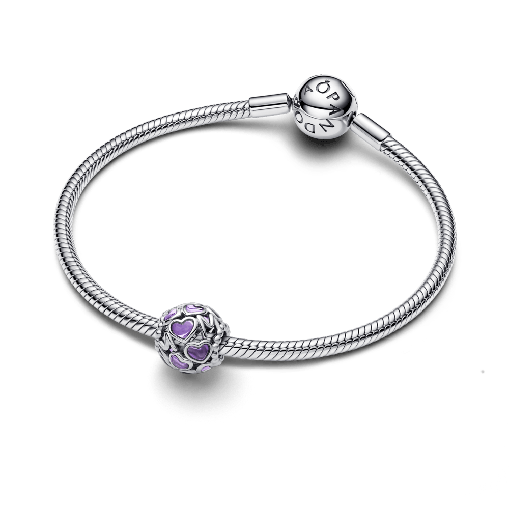 Ažūrinis širdies karoliukas „Mama“ - Pandora Lietuva