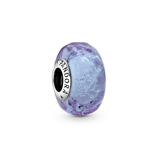 Banguotas levandų Murano stiklo karoliukas - Pandora Lietuva