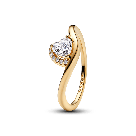 Banguotas žiedas „Širdis“ - Pandora Lietuva