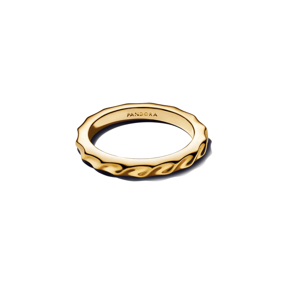 Banguotos tekstūros lankelio žiedas - Pandora Lietuva