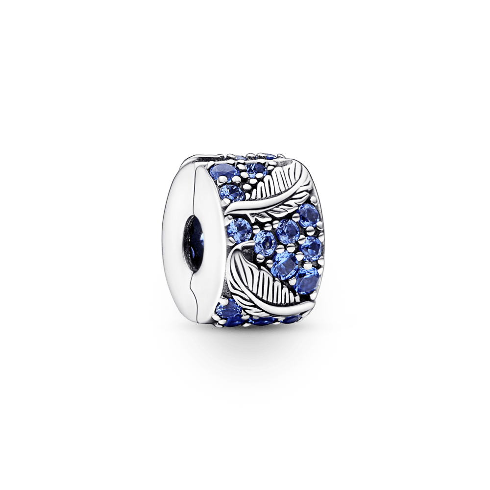 Curved Feather & Pavé Clip Charm pakabukas - Pandora Lietuva