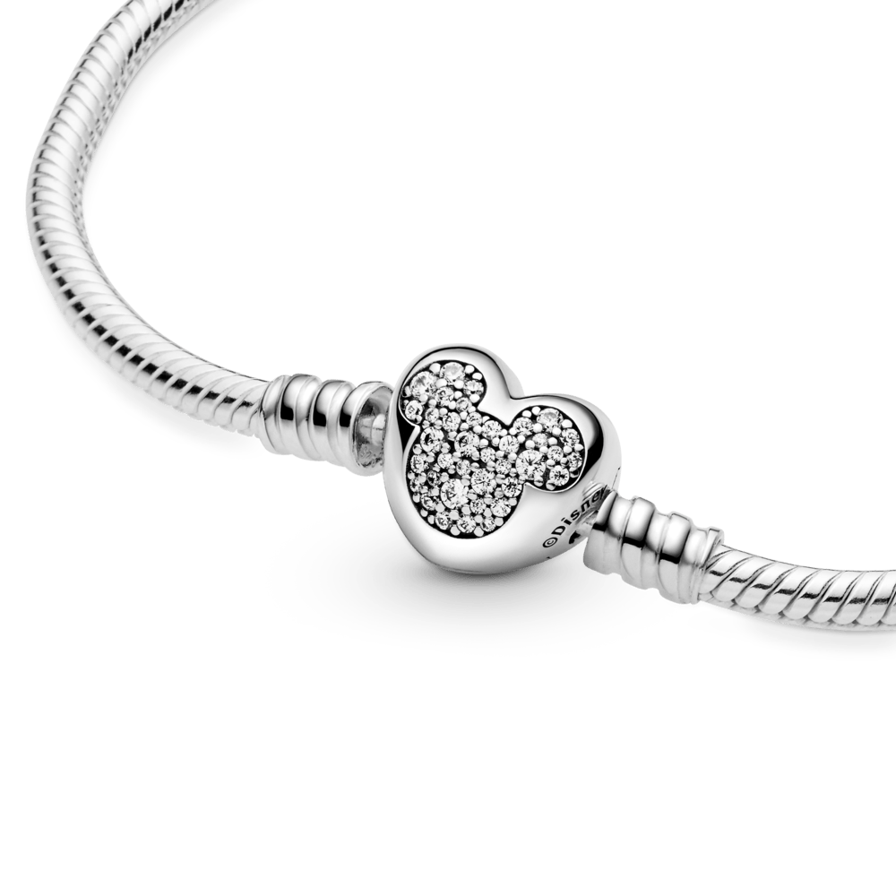 Disney Peliuko Mikio širdies formos užsegimo apyrankė - Pandora LT