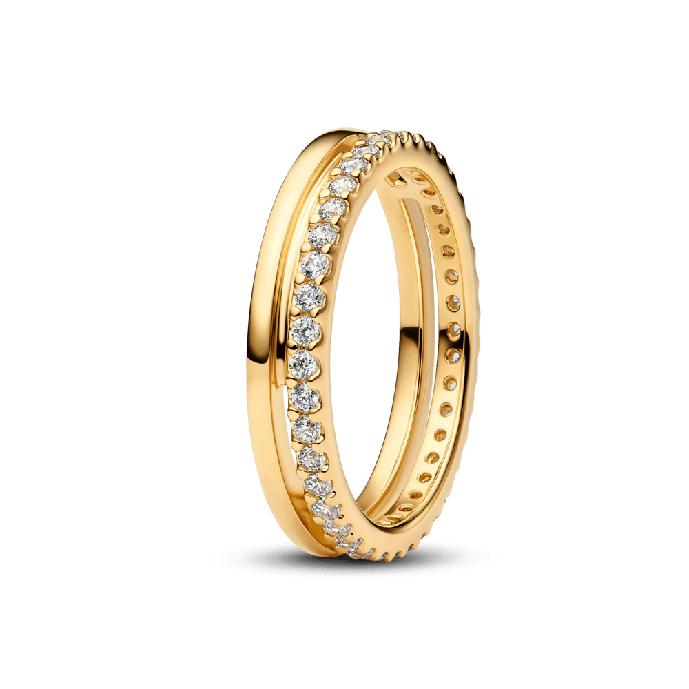 Dvigubo lankelio žiedas - Pandora Lietuva