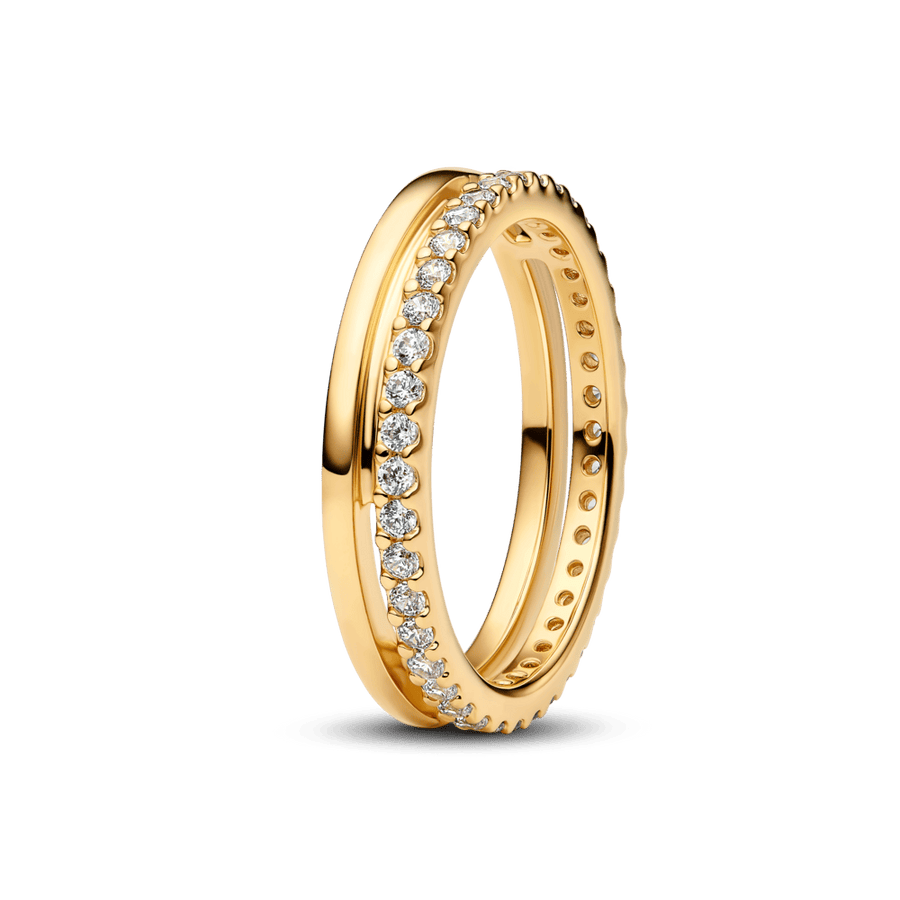 Dvigubo lankelio žiedas - Pandora Lietuva