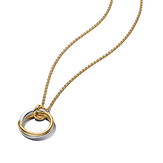 Dvispalvis organiškos formos vėrinys su pakabuku - Pandora Lietuva