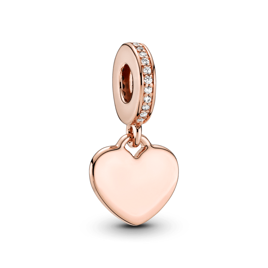 Graviruojamas širdelės formos kabantis karoliukas - Pandora Lietuva