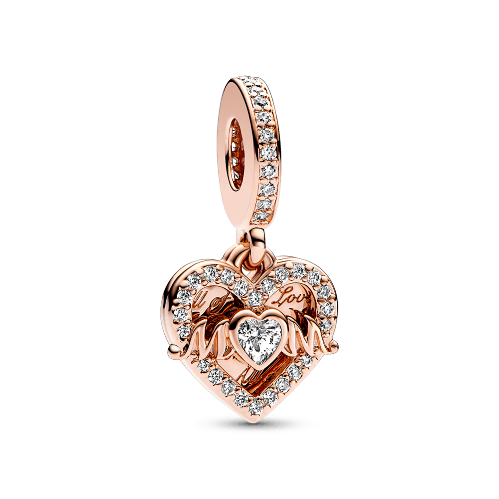 Heart & Mum Dangle Charm - Pandora Lietuva