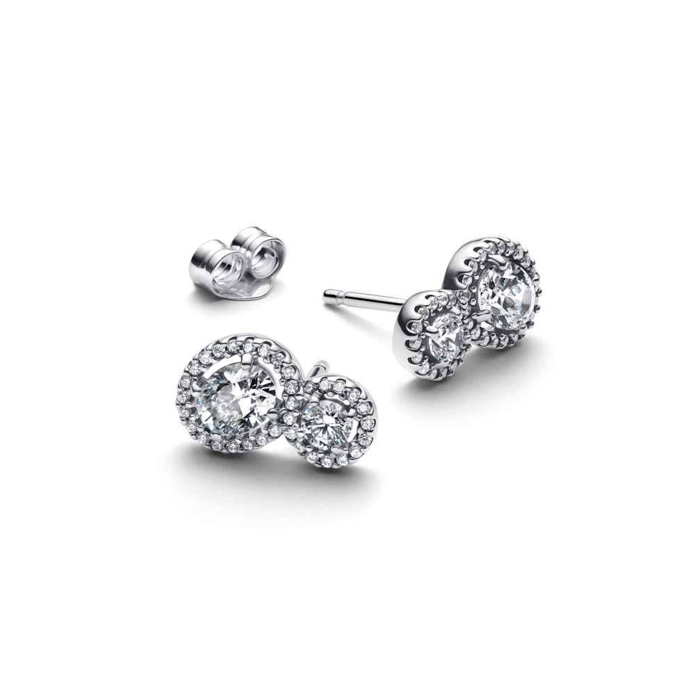 Įsmeigiami auskarai su apgaubiančia aureole - Pandora Lietuva