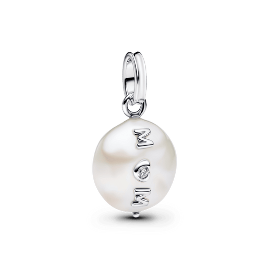 Kabantis karoliukas su apdorotu dirbtinai išaugintu baroko stiliaus gėlavandeniu perlu „Mama“ - Pandora Lietuva