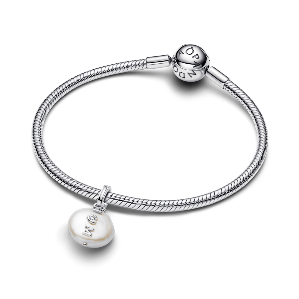 Kabantis karoliukas su apdorotu dirbtinai išaugintu baroko stiliaus gėlavandeniu perlu „Mama“ - Pandora Lietuva