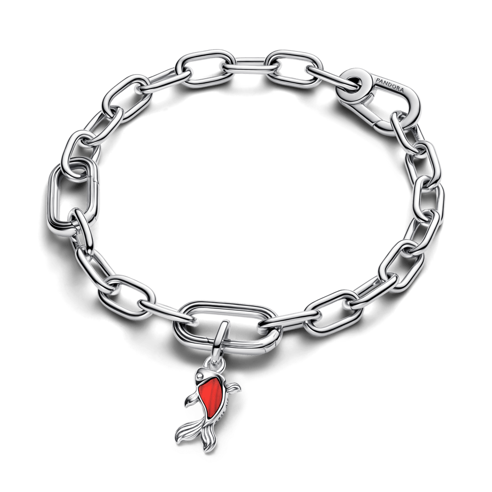 Kabantis raudono Murano stiklo mini karoliukas „Koi karpis“ - Pandora Lietuva
