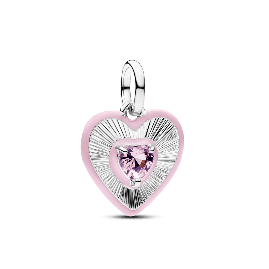Medaljoniga amulett „Hiilgav roosa süda“
