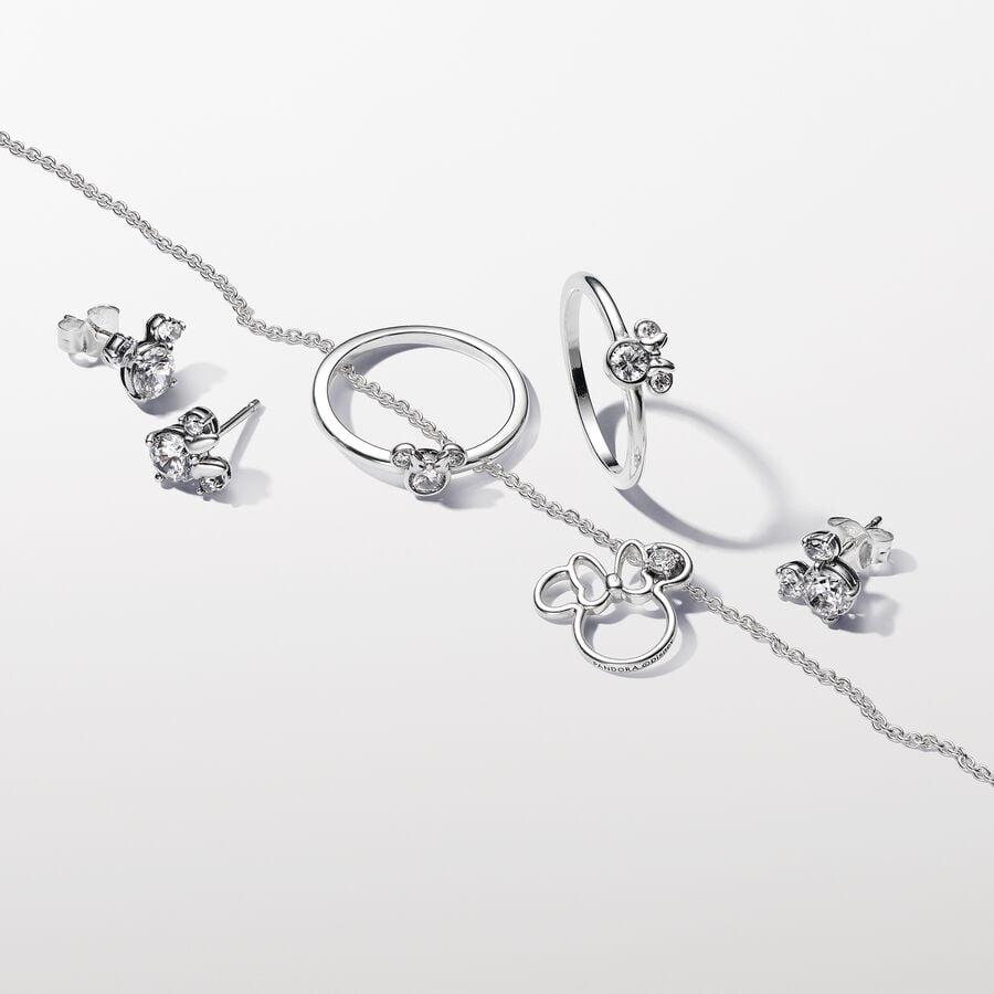 Koljė vėrinys „Disnėjaus pelytės Minės siluetas“ - Pandora Lietuva