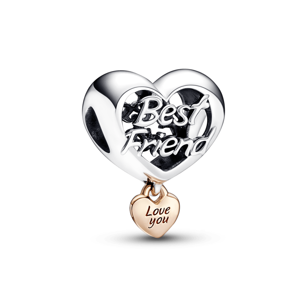 Love You Best Friend Heart Charm pakabukas - Pandora LT