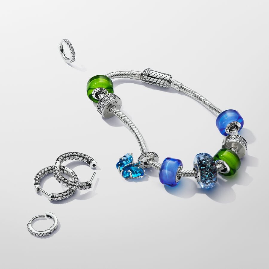 Miniatuurne sinisest Murano klaasist amulett