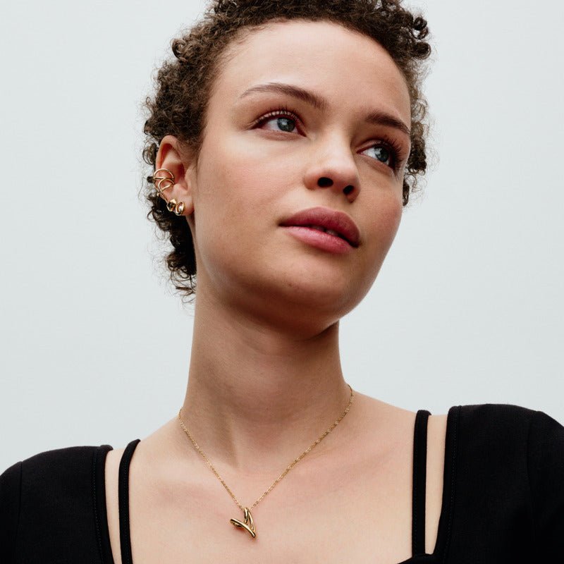 Organiškos formos ausies papuošalas „Begalybė“ - Pandora Lietuva