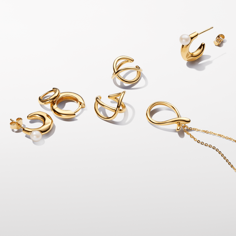 Organiškos formos ausies papuošalas „Begalybė“ - Pandora Lietuva