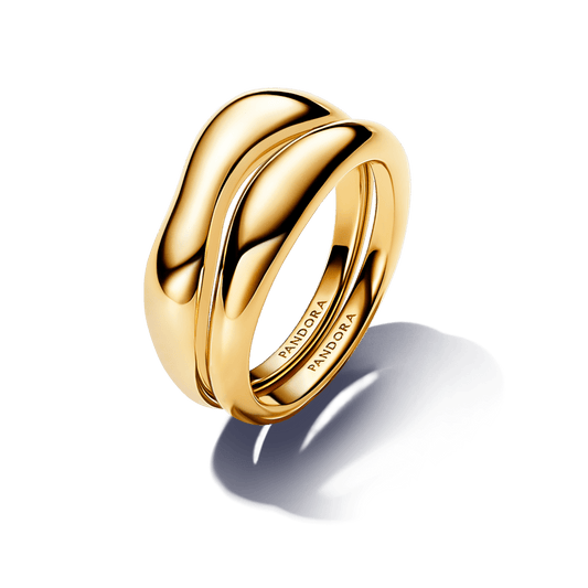 Organiškos formos kartu mūvimi žiedai - Pandora Lietuva