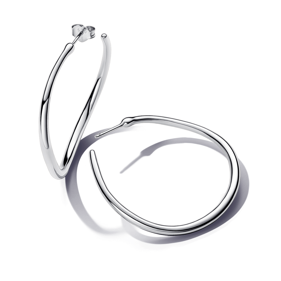 Organiškos lanko formos atviro stiliaus auskarai, 42 mm - Pandora Lietuva