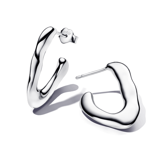 Organiškos V formos atviro stiliaus auskarai - Pandora Lietuva