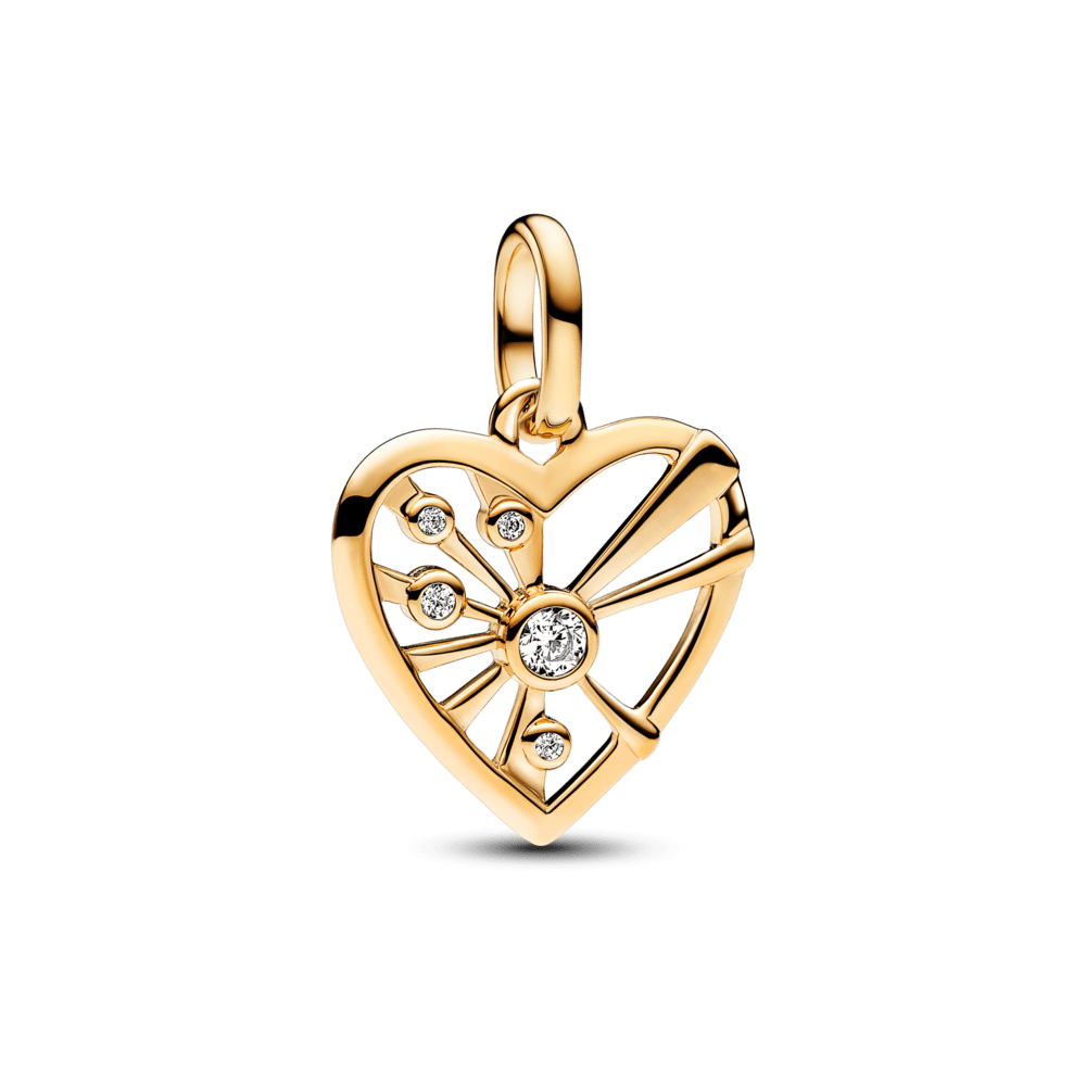 Pakabukas su medalionu „Širdis ir spinduliai“ - Pandora Lietuva