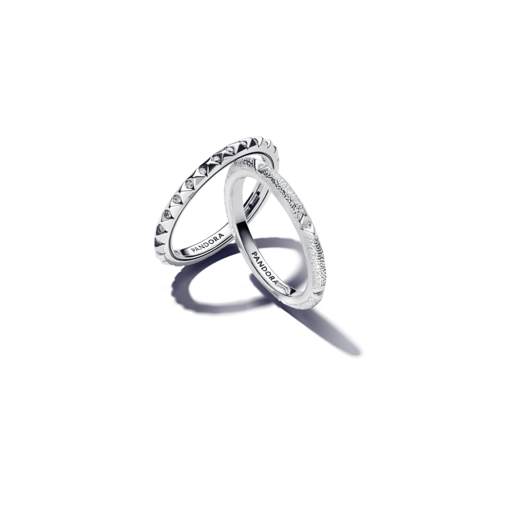 „Pandora ME“ struktūruotas žiedas su akmenėliais - Pandora Lietuva