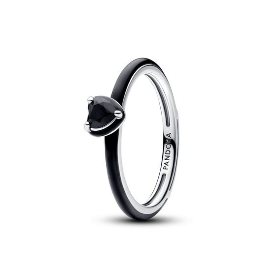 Pandora ME žiedas „Juoda čakros širdis“ - Pandora Lietuva