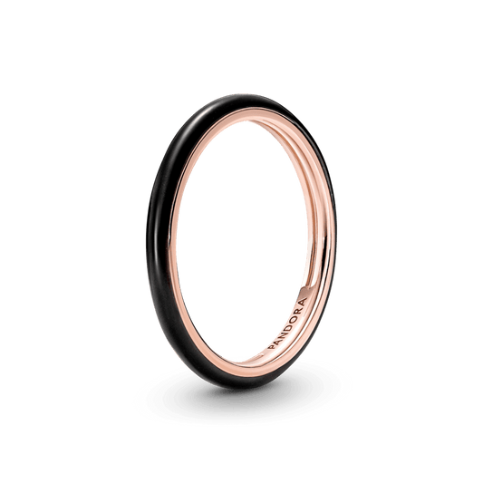 Pandora ME žiedas su juodu emaliu - Pandora Lietuva
