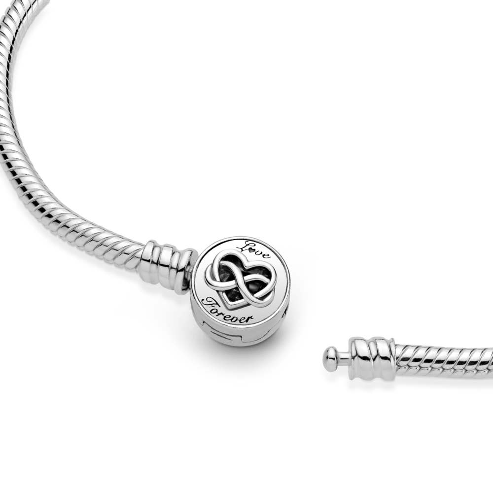 Pandora Moments gyvatės rašto apyrankė su širdelės ir begalybės simboliais - Pandora LT