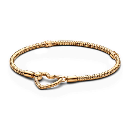 Pandora Moments širdies užsegimo gyvatės pynimo grandinėlės apyrankė - Pandora Lietuva