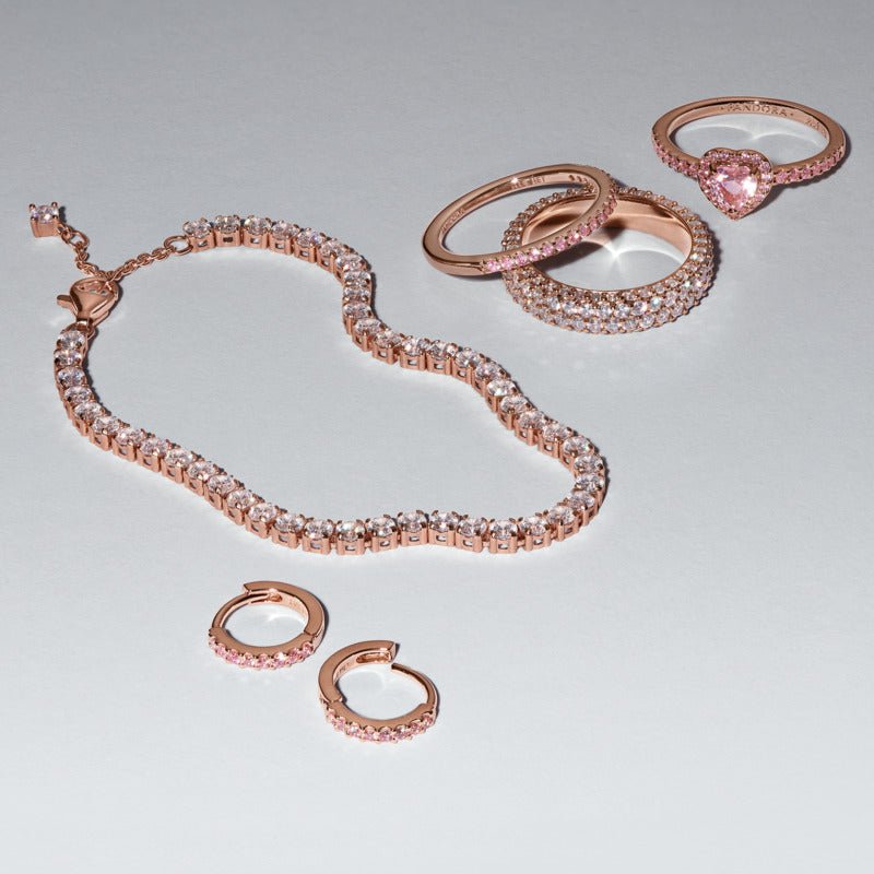 Pandora Timeless Pavé dviejų eilių žiedas - Pandora Lietuva