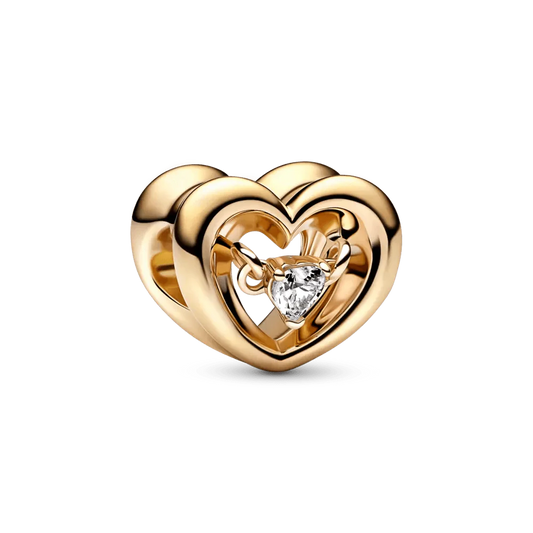 Radiant Heart & Floating Stone Charm amuletas - Pandora Lietuva