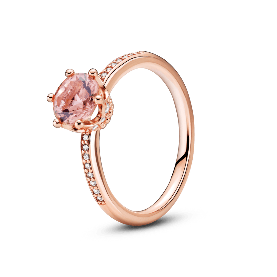 Rausvos Spindinčios Karūnos žiedas - Pandora Lietuva