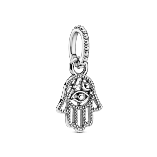 Sauganti Hamsa Ranka kabantis karoliukas - Pandora Lietuva