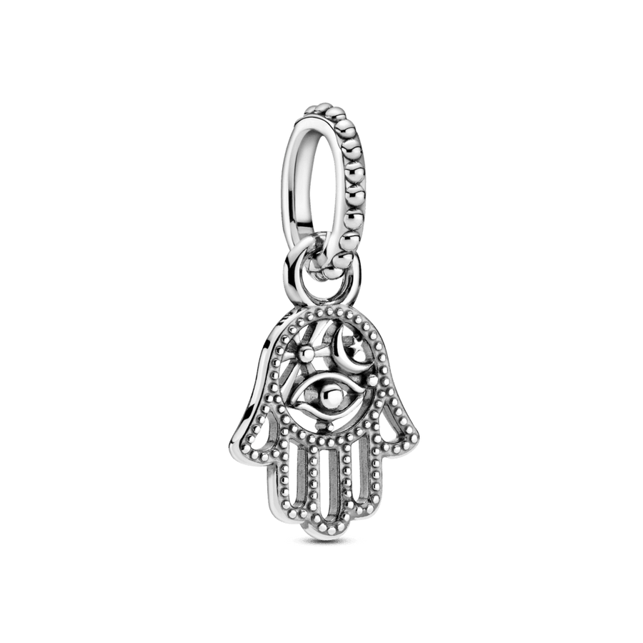 Sauganti Hamsa Ranka kabantis karoliukas - Pandora Lietuva