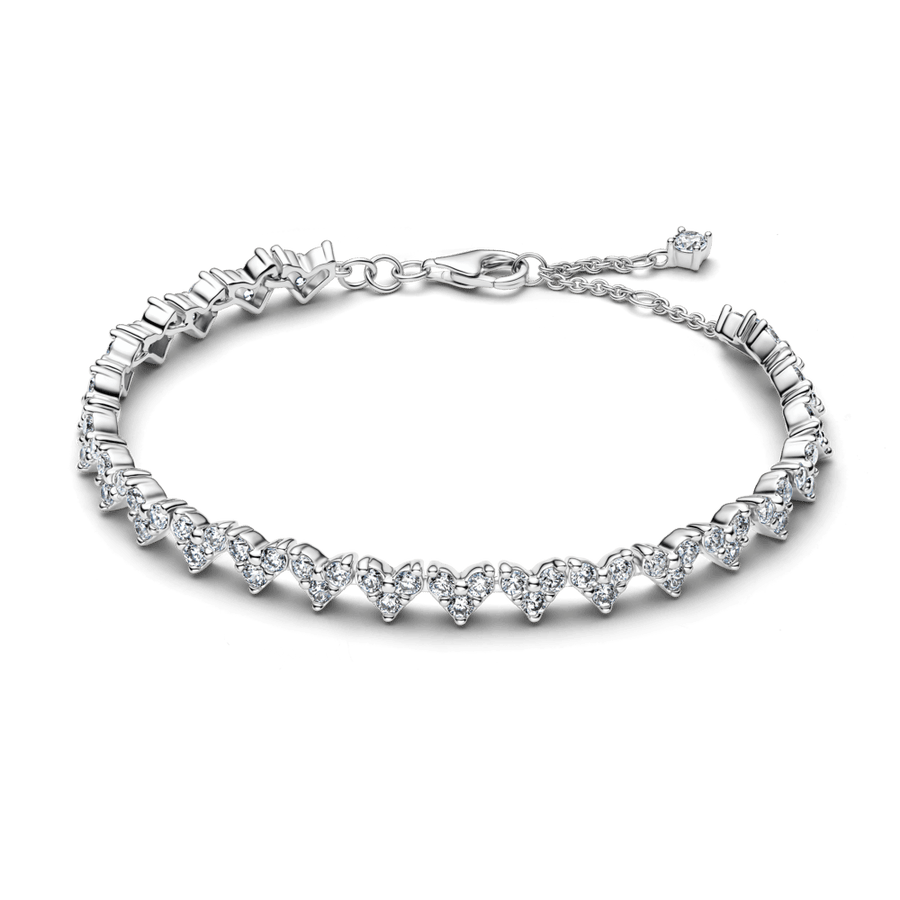 Širdelių iš trijų akmenėlių apyrankė - Pandora Lietuva