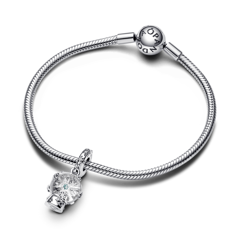 Snowflake Snowglobe Dangle Charm - Pandora Lietuva