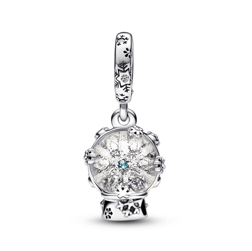 Snowflake Snowglobe Dangle Charm - Pandora Lietuva