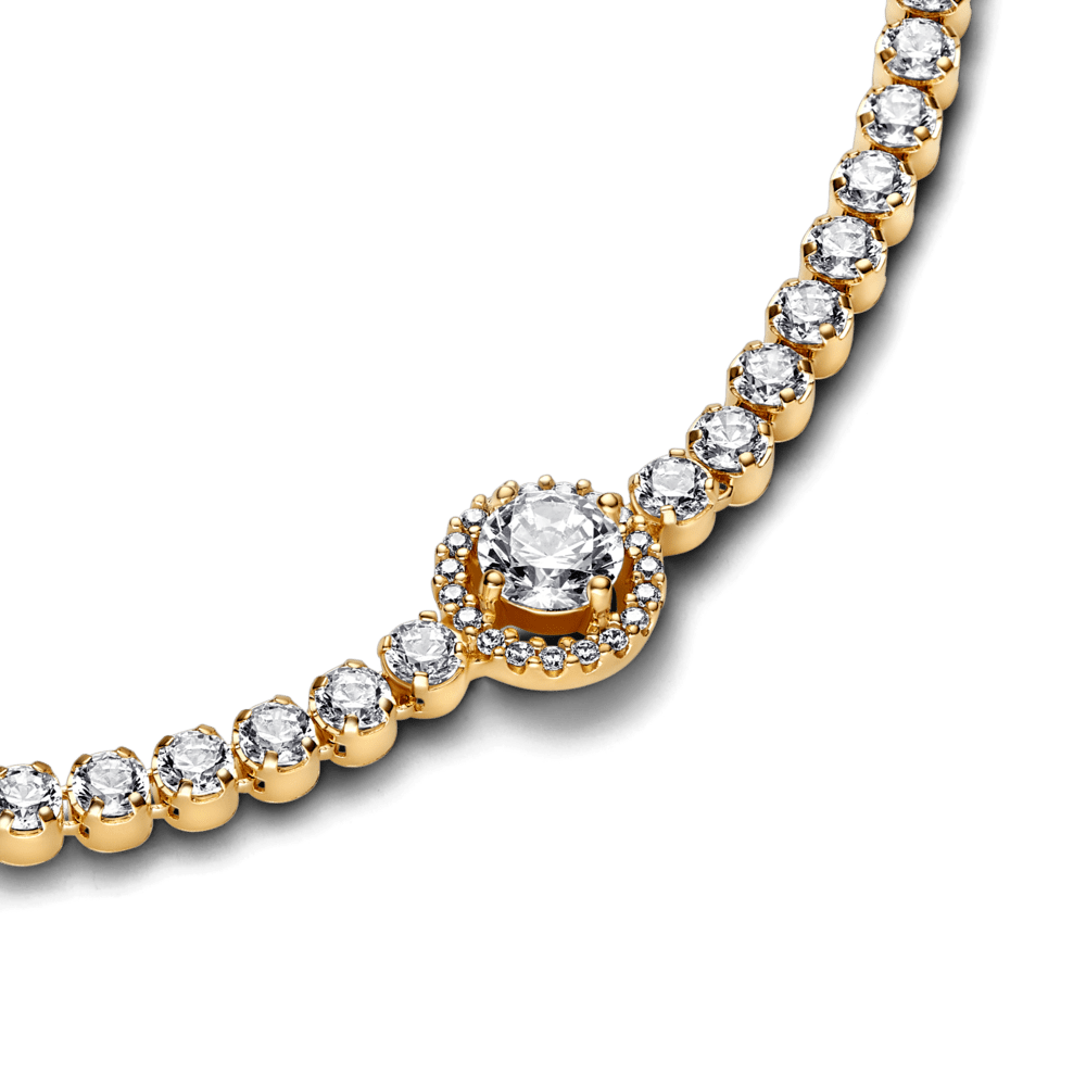 Sparkling Halo Tennis Bracelet - Pandora Lietuva