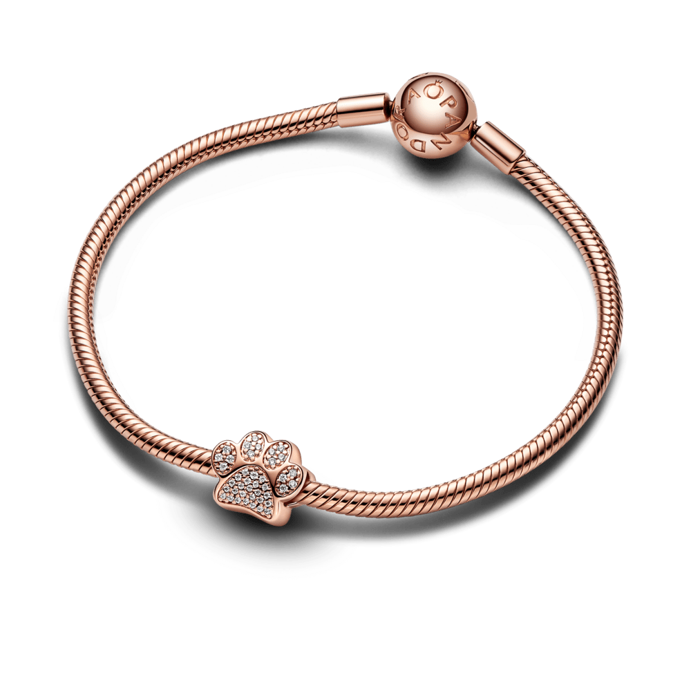 Sparkling Paw Print Charm pakabukas - Pandora Lietuva