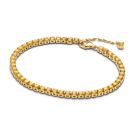 Spindinti geltona teniso apyrankė - Pandora Lietuva