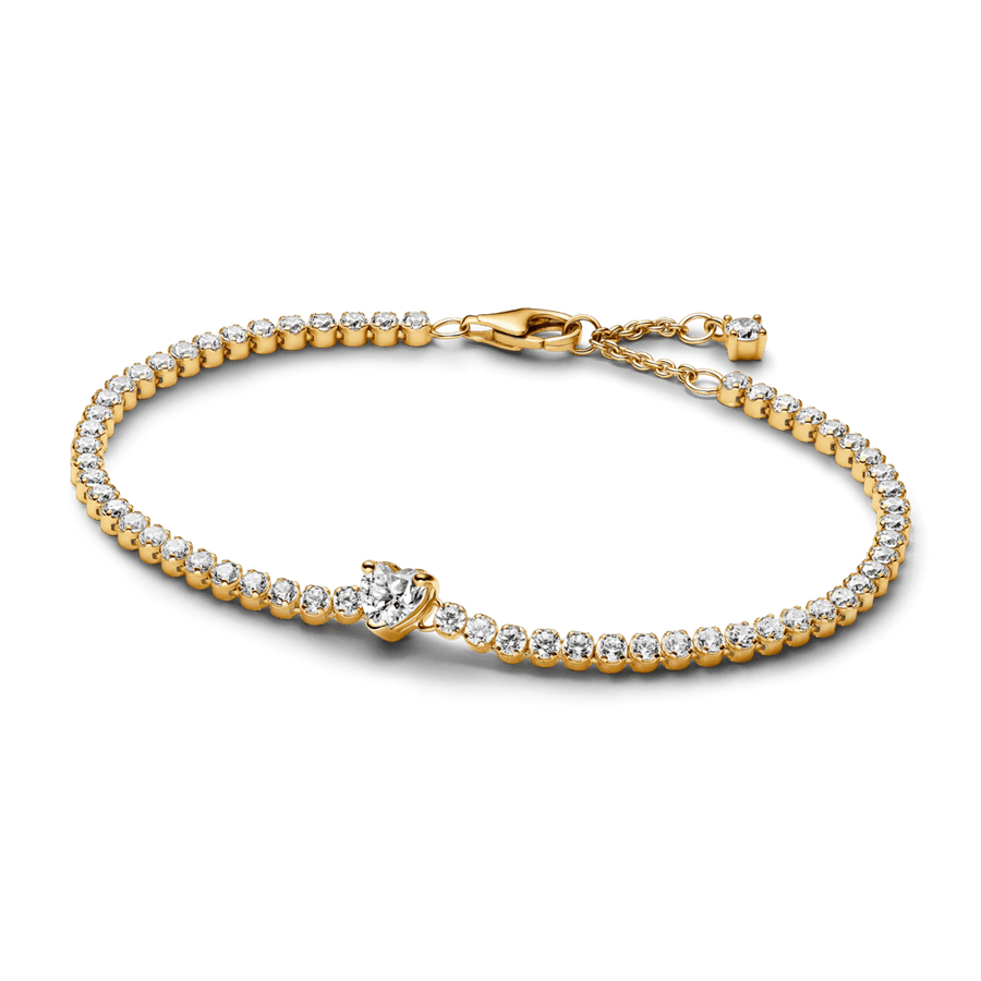 Spindinti teniso apyrankė su širdimi - Pandora Lietuva