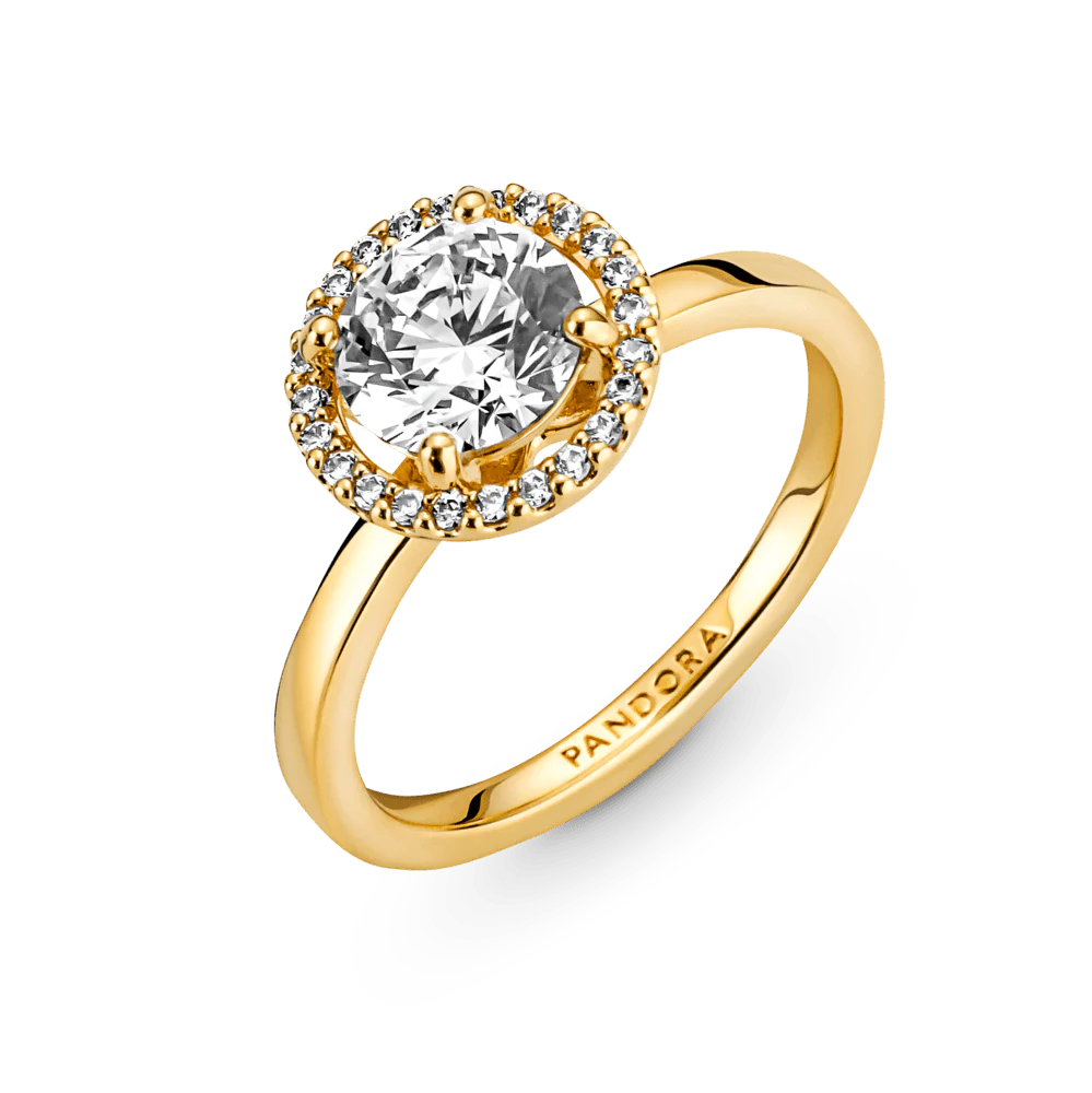 Spindintis apvalus aureolės žiedas - Pandora Lietuva