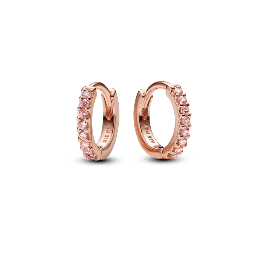 Spindintys priglundantys lankelio formos rožiniai auskarai - Pandora Lietuva