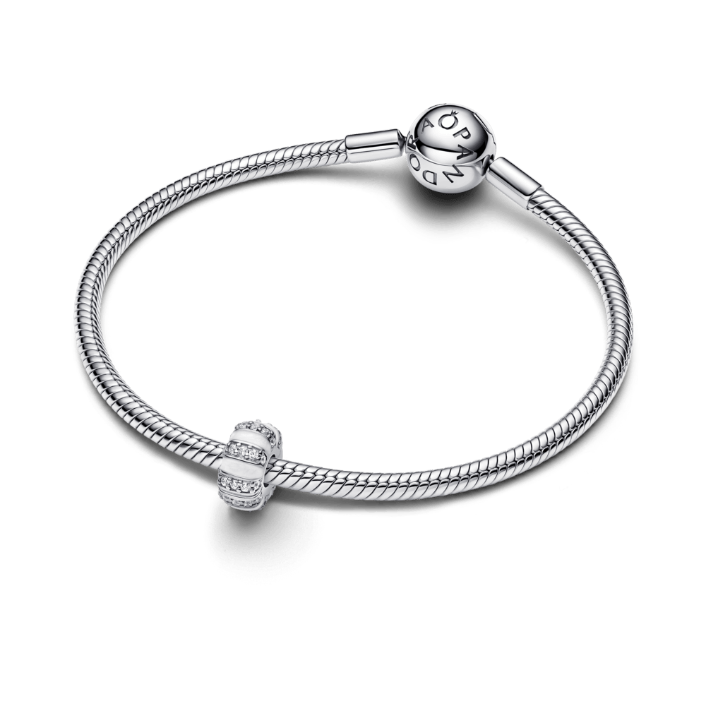 Užsegamas karoliukas su akmenėliais ir emaliu - Pandora Lietuva