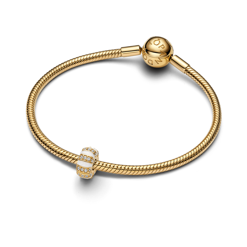 Užsegamas karoliukas su akmenėliais ir emaliu - Pandora Lietuva